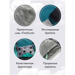 Горнолыжный костюм зимний для девочки зеленого цвета 9422Z