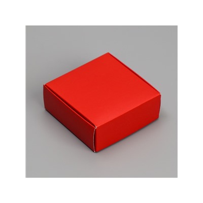 Коробка подарочная под бижутерию двухсторонняя, упаковка, «Красная», 7.5 х 7.5 х 3 см