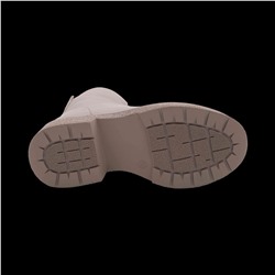 Ботинки из натуральной кожи на меху РА19-2 бежевые