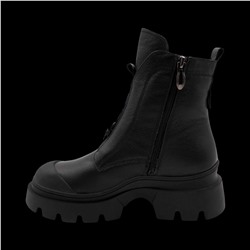 Ботинки из натуральной кожи на меху 6700-1 черные