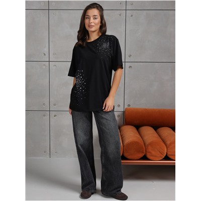 Футболка "Иней" черный женская