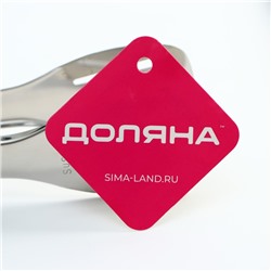 Щипцы кухонные Доляна Chrome, h=23.5 см нержавеющая сталь, чёрные