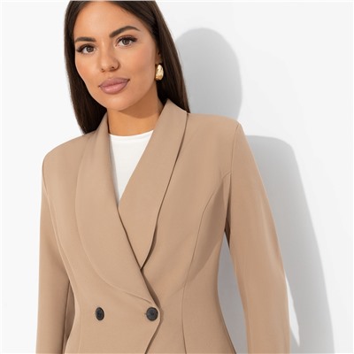 Жакет полуприталенного силуэта, Невероятно прекрасна (biege)
