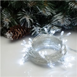 УЦЕНКА Гирлянда «Нить» 5 м, IP20, прозрачная нить, 50 LED, 220 В, 8 режимов, свечение белое