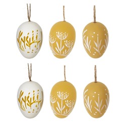 GAEM Набор из 6-ти изделий декоративных подвесных "Яйцо" (3,5*5,5), L15 W13 H5 см