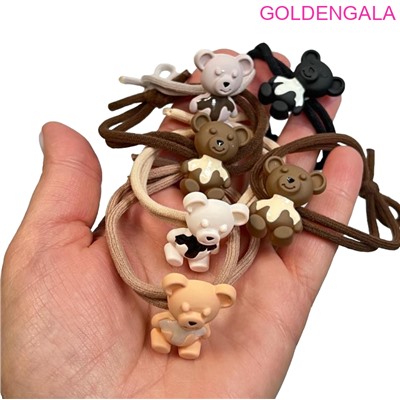 Резинки детские для волос (Мишки) 2 шт Арт 61 Корея тип 5