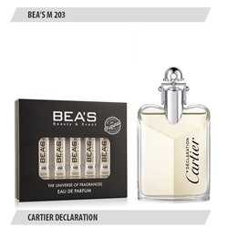 Парфюмерный набор BEAS Cartier Declaration men 5*5 ml M203, Парфюмерный набор Beas M203 создан по мотивам аромата Cartier Declaration