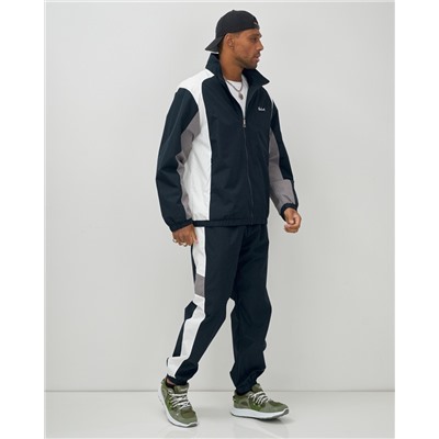 Спортивный костюм мужской весна-лето темно-синего цвета 25710TS