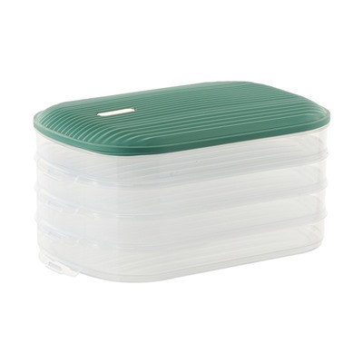 Контейнер для хранения 4 яруса «Quadruple», green (15,5*32*20,3 см)