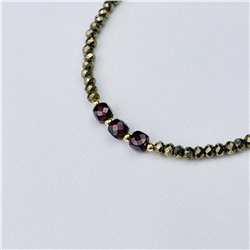 Радуга Самоцветов Браслет из Пирита и Граната