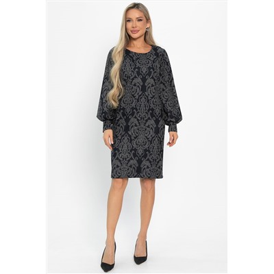 Платье Шарли (серо-синее) П14862-18М