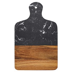 Доска сервировочная Marm, 21,5х33,5 см, черный мрамор/акация