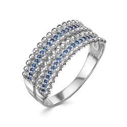 Кольцо с фианитом родированное серебро 925*