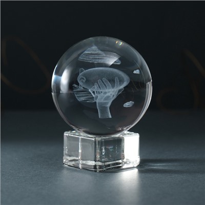 Фигурка стекло шар «Дирижабль», d=6 см