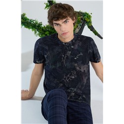 T-shirt bawełniany męski z domieszką elastanu z kolekcji Together For Nature  kolor czarny