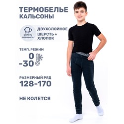 Кальсоны для мальчика NIKASTYLE 2т11324 Синий меланж