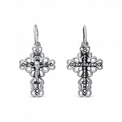 Крест из серебра литье частичное чернение