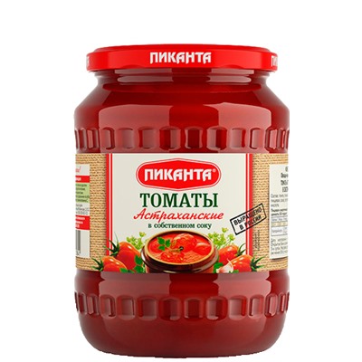 Томаты Астраханские в с/с 690 г Пиканта 1/6
