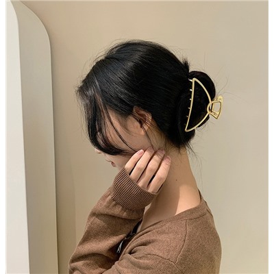 Крабик металлический золотой КЛАССИЧЕСКИЙ, 11 см.