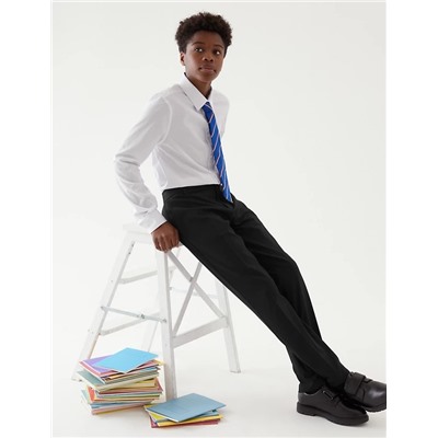Boys' Plus Fit Slim Leg School Trousers (2-18 Yrs)