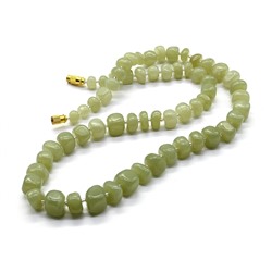 Нефрит бусы галтовка, 50см, 72г