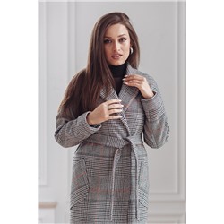 Пальто женское демисезонное 22400  (клетка michel)