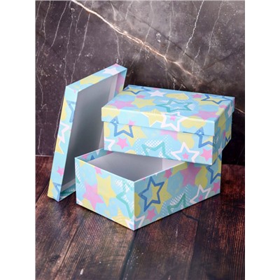 Набор подарочных коробок 3 в 1 «Stars and hearts», 18*12*7-21*14*8.5-23*16*9.5