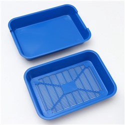 Туалет средний с сеткой 36×26×6.5 см, синий/черничный