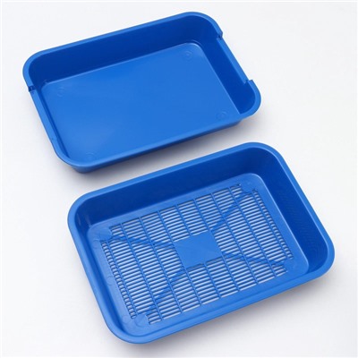 Туалет средний с сеткой 36×26×6.5 см, синий/черничный