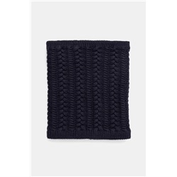 Komin męski z warkoczowym splotem  kolor granatowy