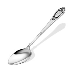 Ложка из серебра штампованая частично черненая