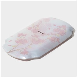 Блюдо сервировочное Доляна «Сакура», 23.8×13.8 см, стекло, розовое