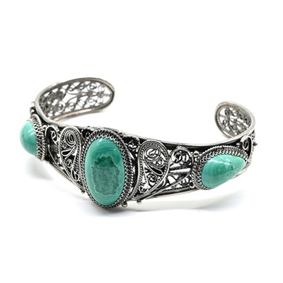 Браслет из малахита, 23см.