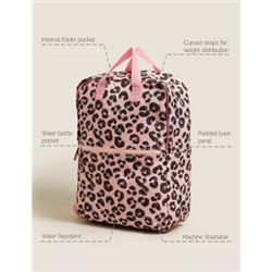 Kids' Water Repellent Leopard School Backpack