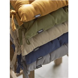 Подушка на стул из хлопка темно-синего цвета из коллекции Essential, 35х35 см