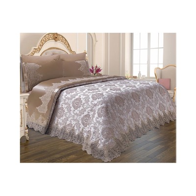 Комплект Постельного Белья с Покрывалом 240x260 см ЕВРО 2 сп.Pike Set Le Jardin D'OR