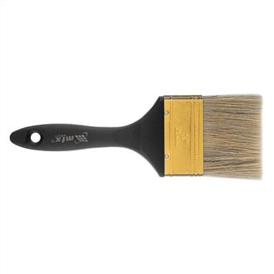 Кисть плоская "Профи" 3", натуральная щетина, пластмассовая ручка MTX