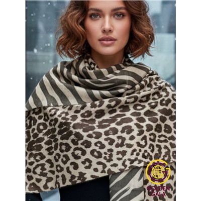 Палантин теплый кашемировый с двусторонним принтом Арт 2322/6