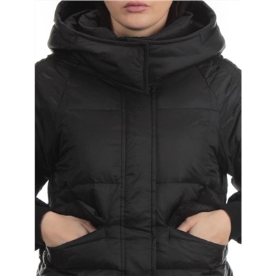 3064 BLACK Пуховик зимний женский (80% пух, 20% перо)