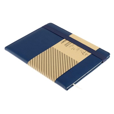 Дневник школьный для 1-11 классов Dark blue, твёрдая обложка, искусственная кожа, резинка, ляссе, 48 листов