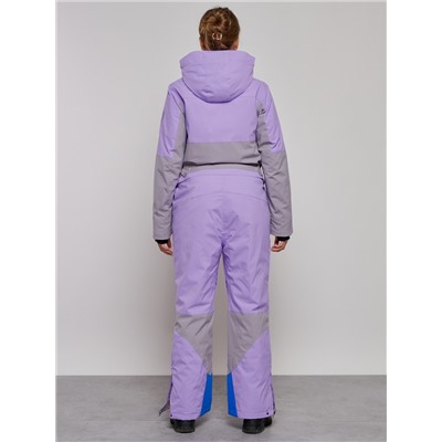 Горнолыжный комбинезон женский зимний сиреневого цвета 2320Sn