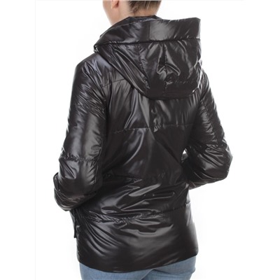 8263 BLACK Куртка демисезонная женская BAOFANI (100 гр. синтепон)