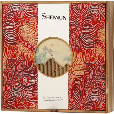 SHENNUN. Подарочный Пуэр в деревянном коробе 357 гр. деревянный бокс