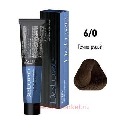 ESTEL DE LUXE 6/0 Краска-уход темно-русый