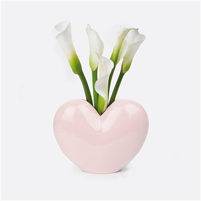 Ваза для цветов Love, 15,5 см, светло-розовая