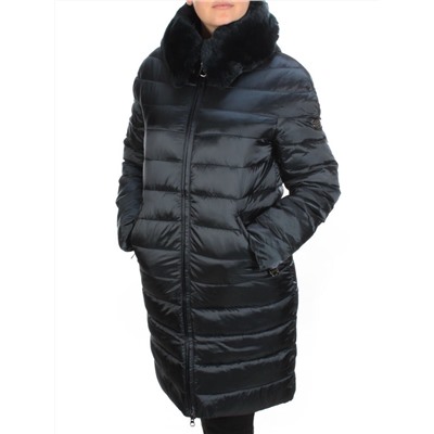 815-E03 DARK BLUE Пальто зимнее женское VISDEER (200 гр. тинсулейт)