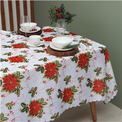Скатерть новогодняя Доляна «В преддверии Рождества» 110×145 см, 100% п/э