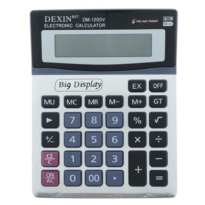 Калькулятор настольный, 12-разрядный, DM-1200V