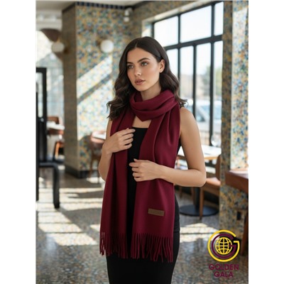 Шарф теплый женский кашемировый Арт 2581Ш/07 (темно-бордовый)