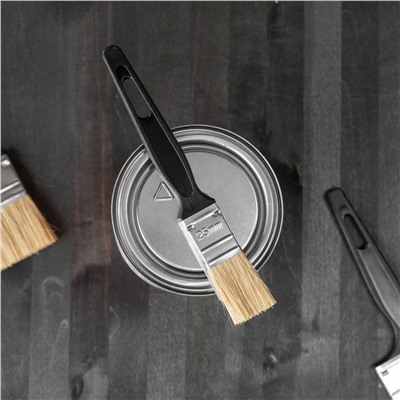 Кисть флейцевая "Стандарт", 25 х 6 мм, натуральная щетина, пластиковая ручка Сибртех